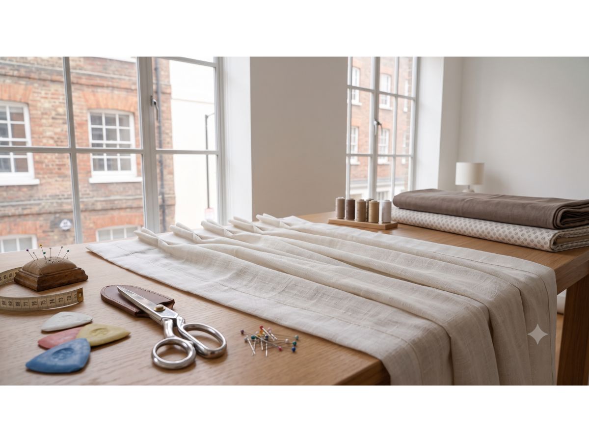 Lynda, the curtain alteration specialist at Clothing Alterations Nottingham, at work