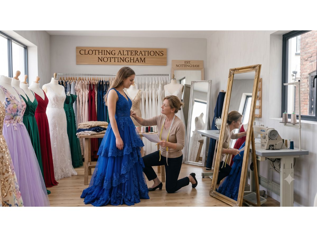Prom dress alterations in Nottingham at the Clothing Alterations studio in Hucknall